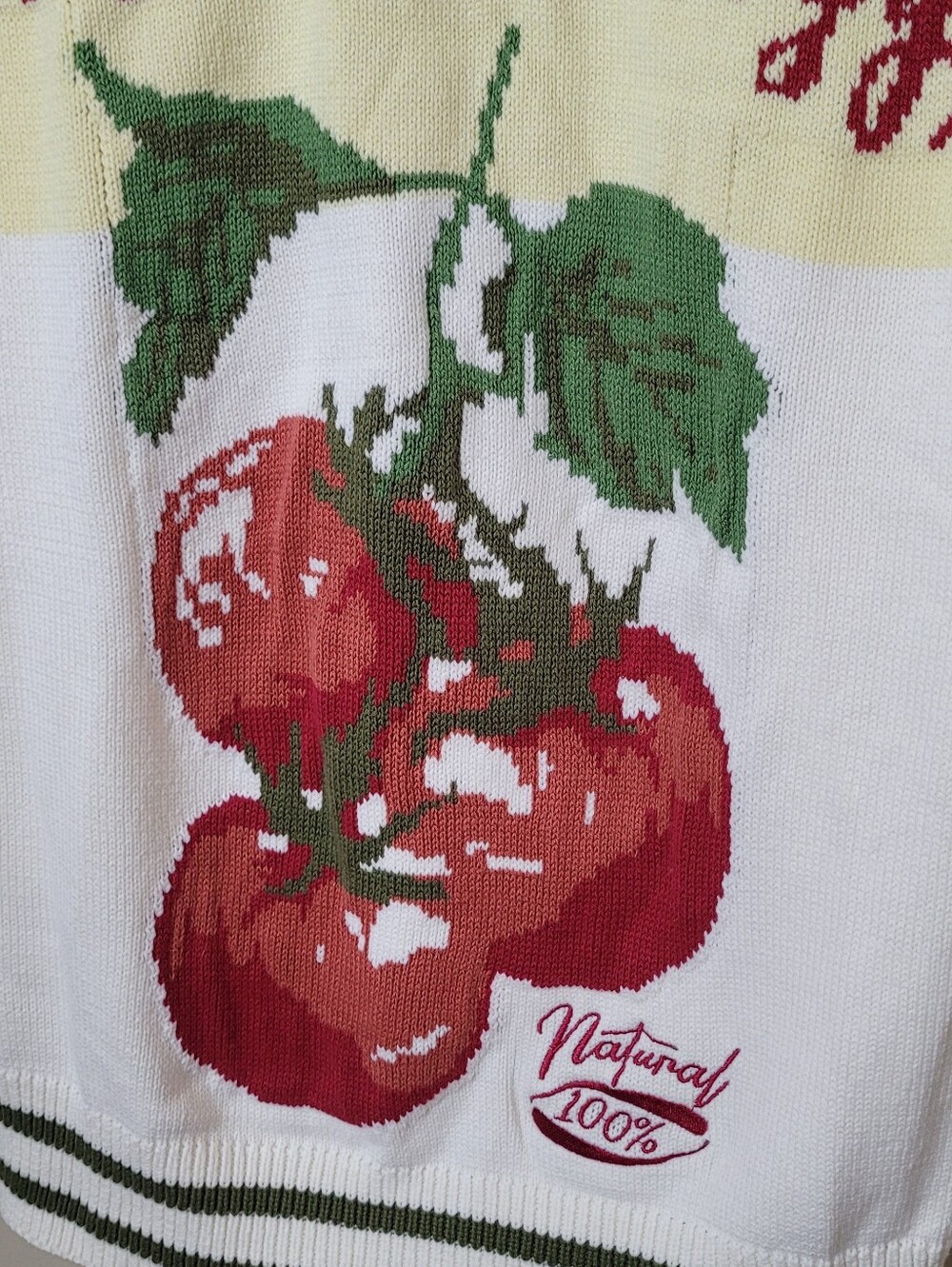 NWT 33 Degrees Tomato Graphic Cardigan Sweater - Picture 9 of 13